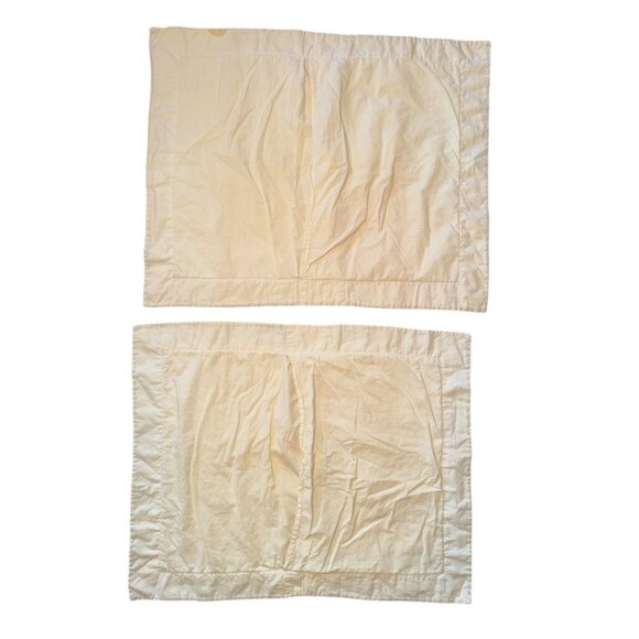 Vintage Floral Quilted Pillow Shams Country Cottage core Pair - Picture 2 of 5